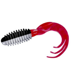 Silicone Big Bite Baits Ring Triple Tip Grub 2" 10pc #Checker