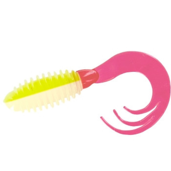 Silicone Big Bite Baits Ring Triple Tip Grub 2" 10pc #Bad Blood