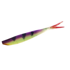 Silicone Big Bite Baits Slim Minnow Painted 4" 6pc #Purple Perch