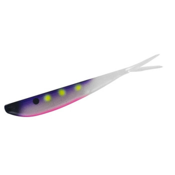 Силікон Big Bite Baits Slim Minnow Painted 4" 6pc #Purple Spotlight
