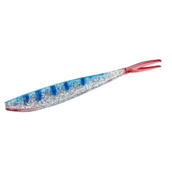 Силикон Big Bite Baits Slim Minnow Painted 4" 6pc #Blue Ice Tiger