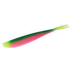 Silicone Big Bite Baits Slim Minnow Painted 4" 6pc #Crazy Melon