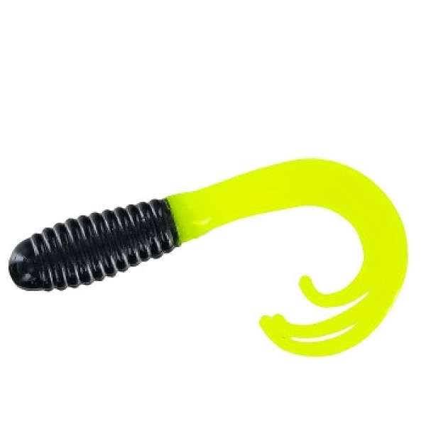 Silicone Big Bite Baits Triple Tip Grub 2" 10pc #Black/Opaque Chart