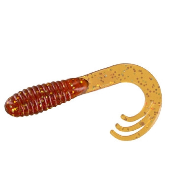 Силікон Big Bite Baits Triple Tip Grub 2" 10pc #Motor Oil Gold