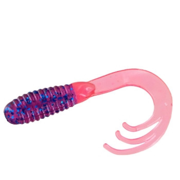 Силикон Big Bite Baits Triple Tip Grub 2" 10pc #Electric Blue Firetail