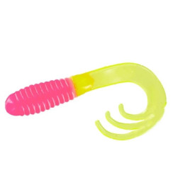 Silicone Big Bite Baits Triple Tip Grub 2" 10pc #Bubblegum Chart