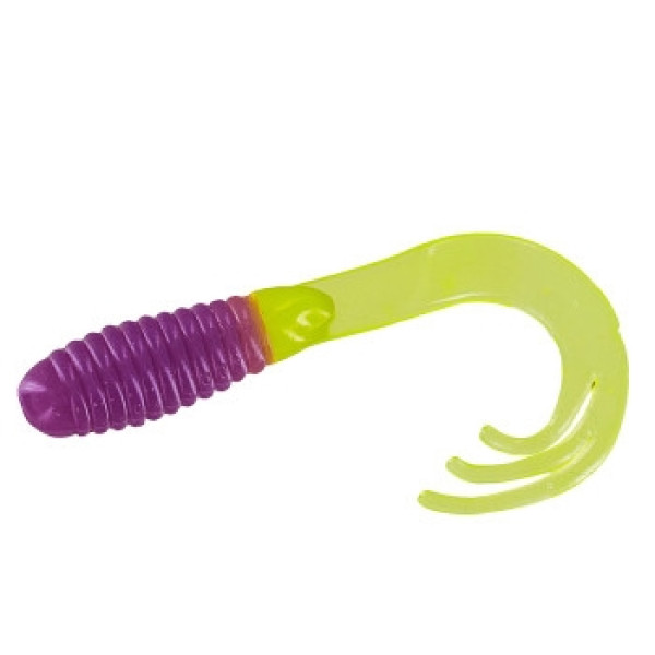 Силикон Big Bite Baits Triple Tip Grub 2" 10pc #Purple/Chart