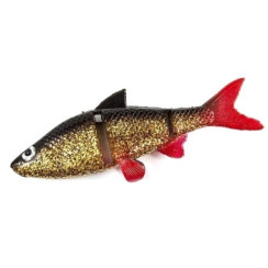 Silicone Fladen Living Roach 17cm 60gr Black/Gold/Red