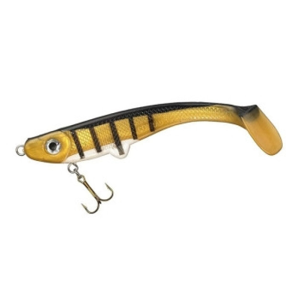 Silicone Fladen Maxximus Predator Softy Conrad 20 cm 55gr Black/Striped Yellow/White