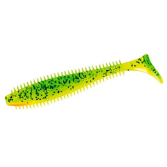 Silicone Fox Spikey Shad Bulk 120mm Lemon Tiger