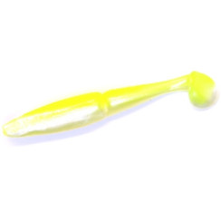Silicone Gambler 5.25" Big EZ #Chartreuse Shad 5pc