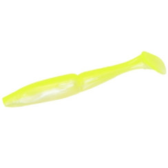 Silicone Gambler 4.25" EZ Swimmer #Chartreuse Shad 7pcs