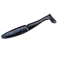 Silicone Gambler 4.25" EZ Swimmer #Black Blue Glitter 7pcs