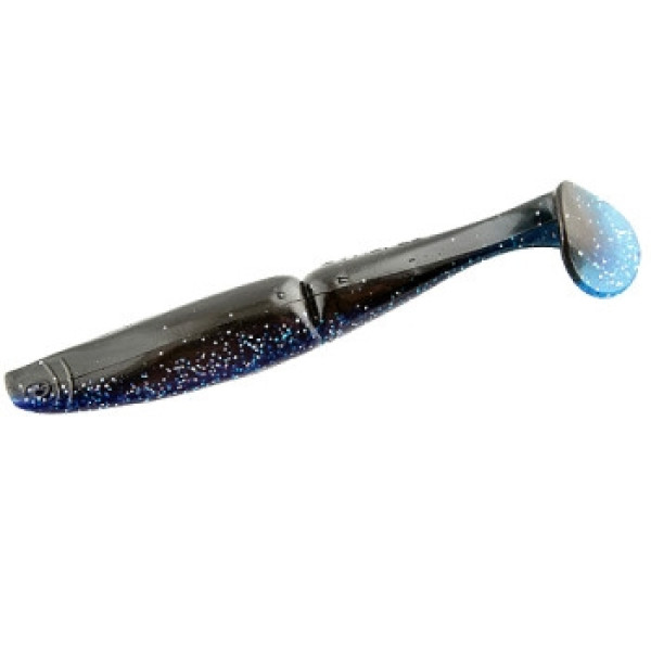 Silicone Gambler 4.25" EZ Swimmer #Shadow Silver Glitter 7pcs