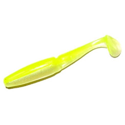 Silicone Gambler 3.75" Little EZ Chartreuse Shad 9pcs