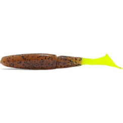 Silicone Gambler 3.75" Little EZ #Pumpkin Chartreuse 9pcs