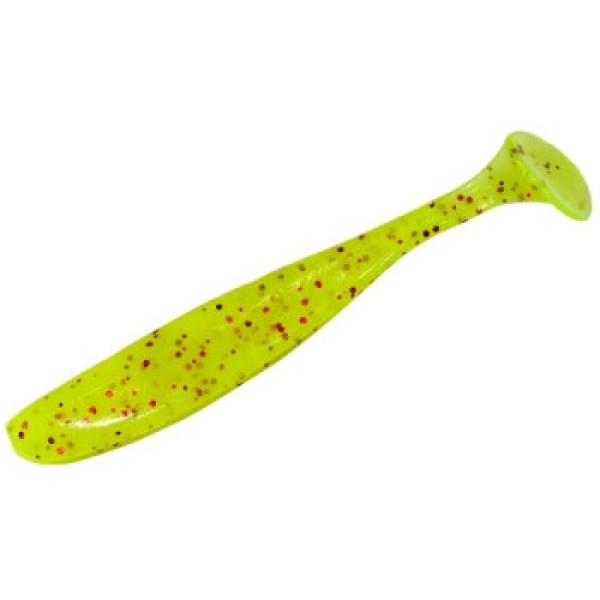 Keitech Easy Shiner 3.5" Silicone (7 pcs/pack) ts:pal#01 chartreuseredflake