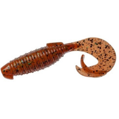 Keitech Silicone Flapper Grub 4" (7 pcs/pack) color: ea#01 orange pepper