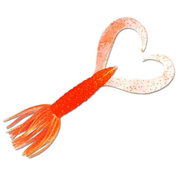 Keitech Little Spider 3.5" Silicone (5 pcs/pack) color: ea#06 orange flash