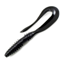 Keitech Mad Wag Mini 2.5" Silicone (12 pcs/pack) color: 001 black