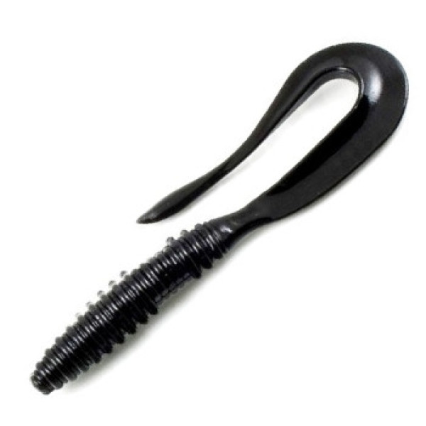 Keitech Mad Wag Mini 2.5" Silicone (12 pcs/pack) color: 001 black