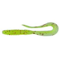 Keitech Mad Wag Mini 2.5" Silicone (12 pcs/pack) ts:pal#01 chartreuseredflake