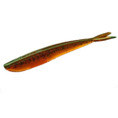 Silicone Lunker City Fin-S Fish 5/BG 7" #214 Motor Oil Pepper