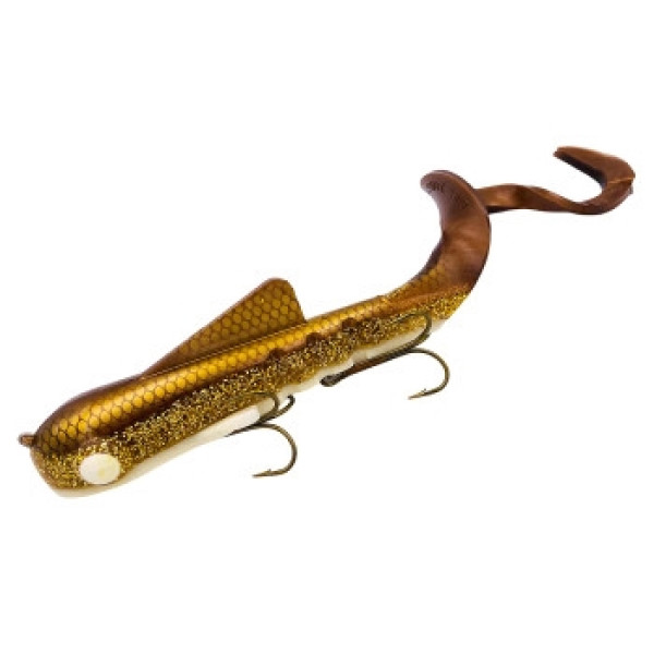 Силікон Musky Innovations Magnum Bull Dawg 12" #UV Reflex Brown Tail Walleye
