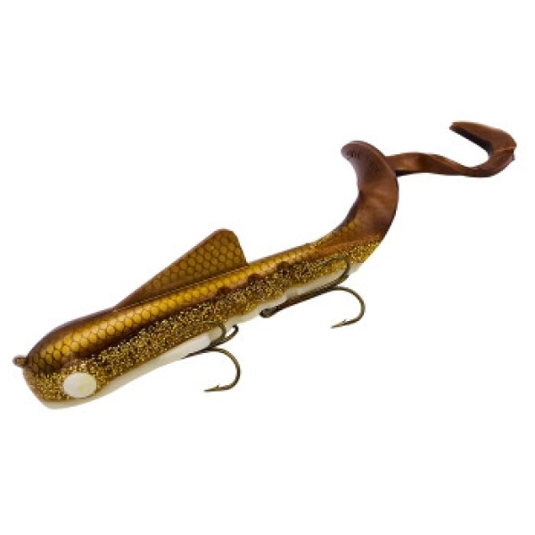 Силікон Musky Innovations Regular Bull Dawg 9" #UV Reflex Brown Tail Walleye