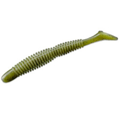 Silicone Reins Bubbring Shad 4" 001 Watermelon Seed 8pcs