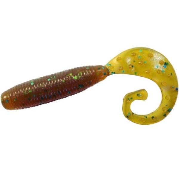 Силікон Reins FAT G TAIL GRUB 2" 565 Motor Oil Green Flake 20шт