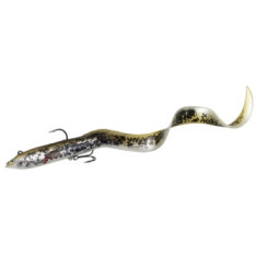 Silicone Savage Gear 4D Real Eel 200mm 38.0g Olive/Pearl PHP (pieces)