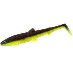 Silicone Westin BullTeez Shadtail Box 9.5cm 7g #Black/Chartreuse