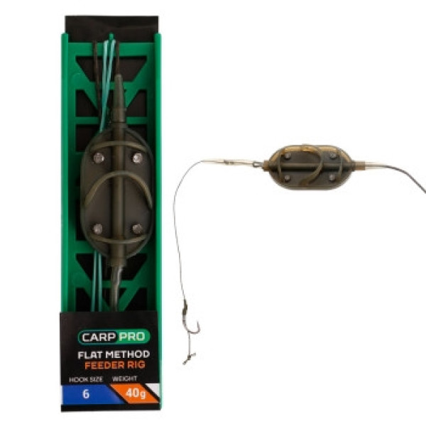 "Flat Method Feeder" leadcore rig with 1 No. 6 hook, 40g