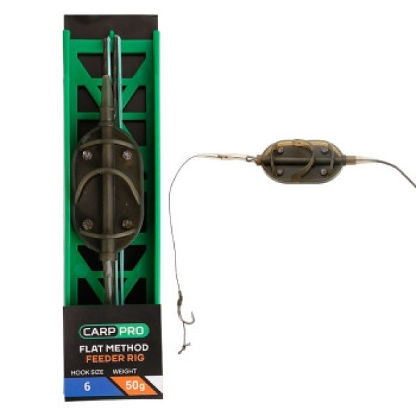 "Flat Method Feeder" leadcore rig with one #6 50g hook