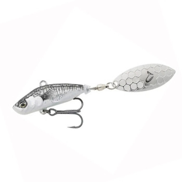 Tail spinner Savage Gear 3D Sticklebait Tailspin 73mm 13.0g Black Silver