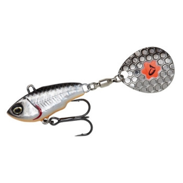 Тейл-спінер Savage Gear Fat Tail Spin 80mm 24.0g Dirty Silver