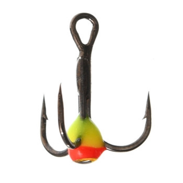 Black nickel tee, yellow/red drop, with eye #10