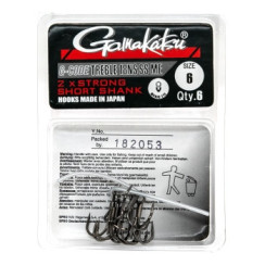 Гачок Gamakatsu потрійний Treble 18NS SS ME Black #6 6шт