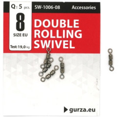 Вертлюг Gurza двойной Double Rolling Swivel BN #8 5pc