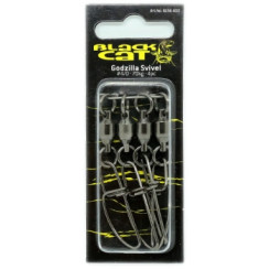 Вертлюг с застежкой Black Cat 62mm Godzilla Swivel 3/0 5pcs