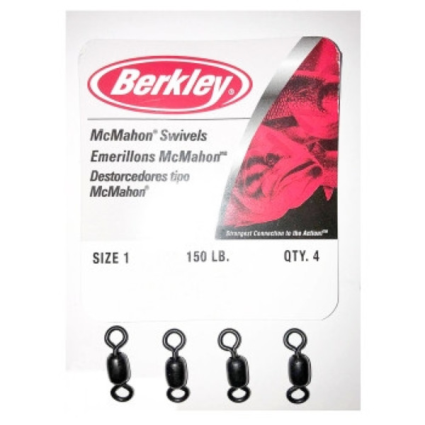 Вертлюжок Berkley Mc Mahon Swivels 001 size 150lb Black 4pc