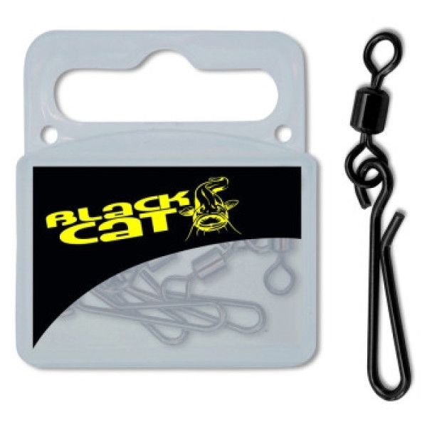 Застібка Black Cat Uni Clip black dull 5pcs