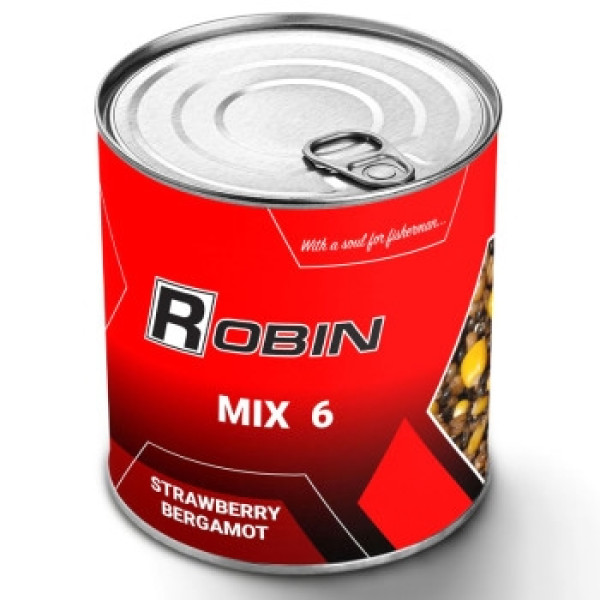 Зерновая смесь Robin MIX-6 900ml ж/б Клубника-Бергамот