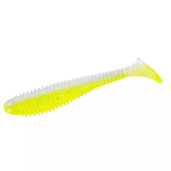 Silicone Big Bite Baits Pro Swimmer 3.8" 6pc #White Ice/Chartreuse