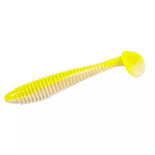 Silicone Big Bite Baits Scentsation Pro Swimmer 3.3" 7pc #Chart/White Lam
