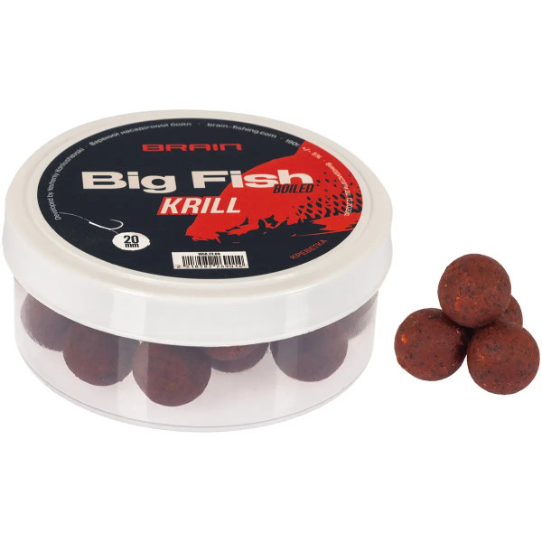 Brain Big Fish Krill Boiled Shrimp Boilies 20mm