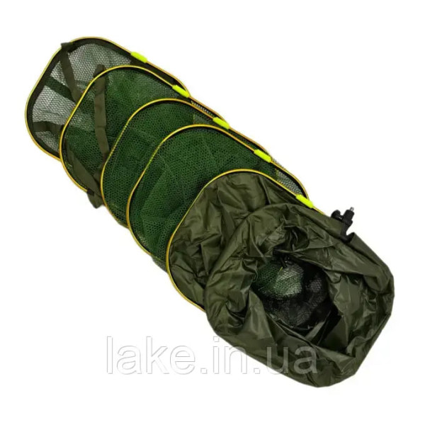 Садок Carp Line Green 3.0m жовті алюмінієві кільця