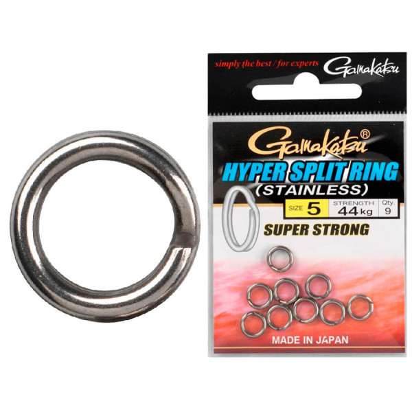 Кольцо заводное Gamakatsu Hyper Split Ring №3 20kg (12шт/уп) ц:nickel