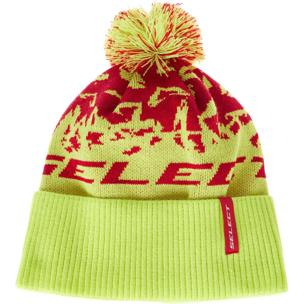 Select Pompon Hat 56 Yellow Red